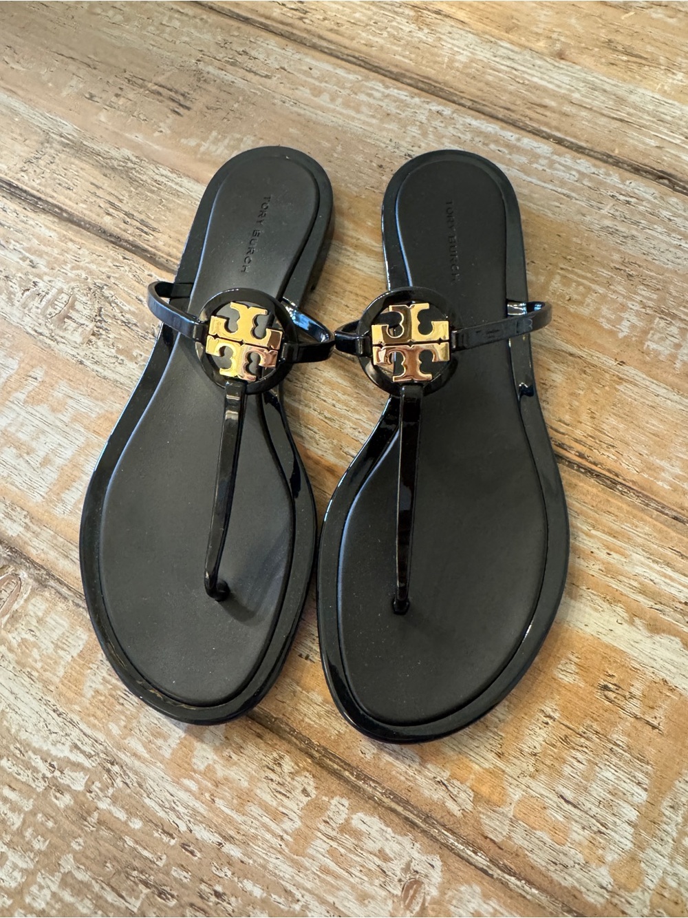 New Tory Burch miller black jelly sandals. Size 7